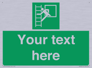 Custom Emergency Escape Ladder Sign